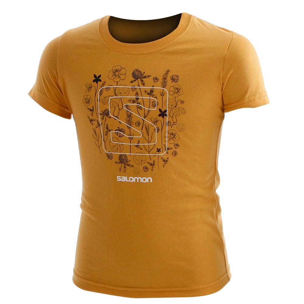 T-Shirts Salomon Enfant Jaune - Salomon POPPY SS G - France (9268-HODIW)